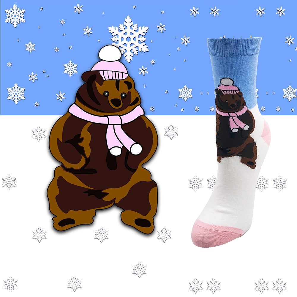 Calzini invernali a forma di orso