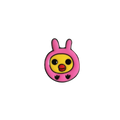 ピンクのひよこウサギのピンバッジ