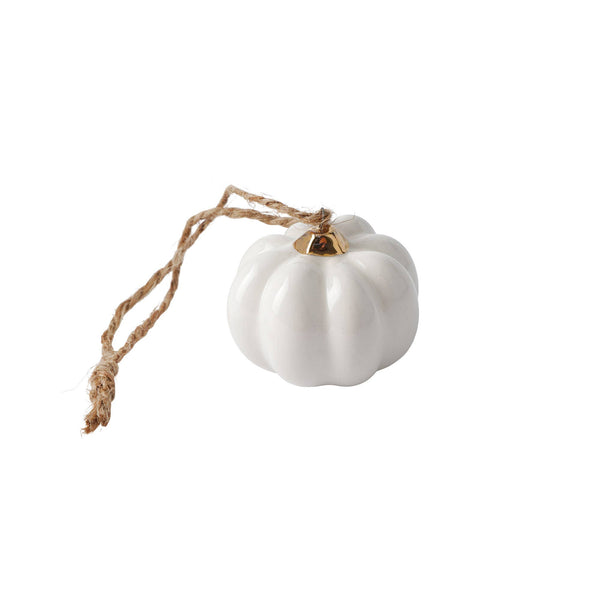 Decoración colgante de calabaza blanca
