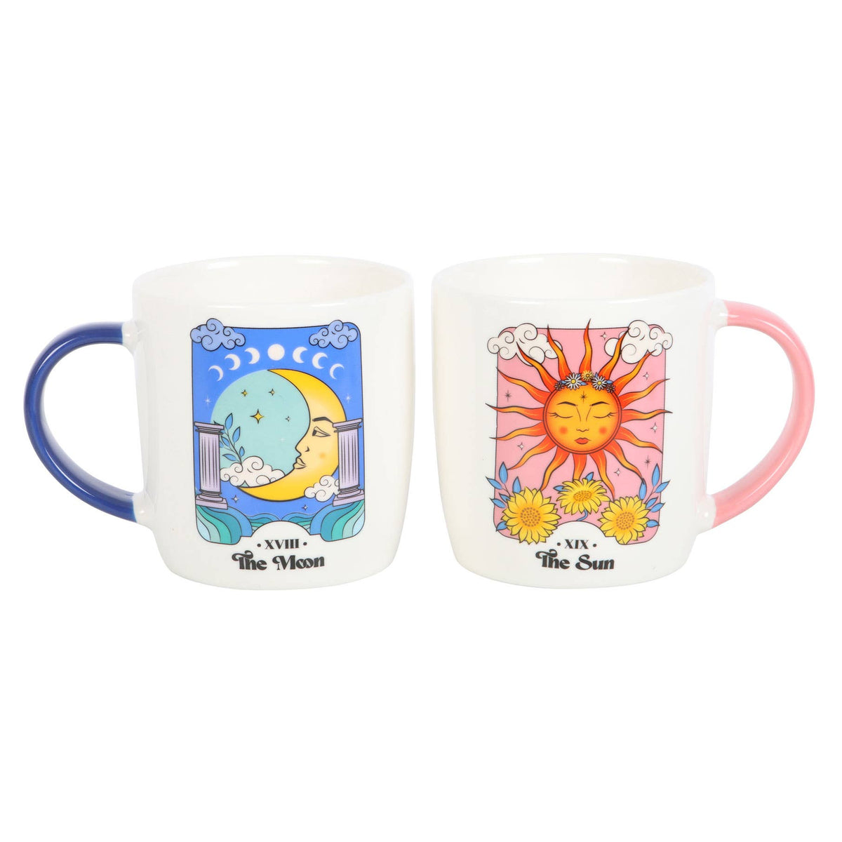 太陽と月をモチーフにした天体マグカップセット