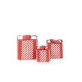 Cadeau de Noël à LED - S3 - Polystyrène - Rouge/Blanc-15/20/25cm