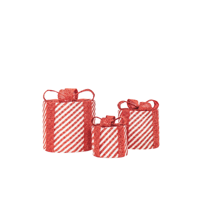 LED Christmas Gift - S3 - Polystyrene - Red/White - 15/20/25cm