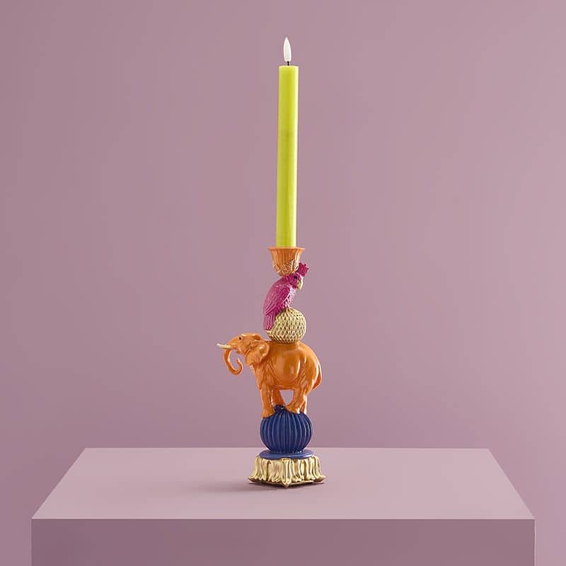 Chandelier éléphant orange