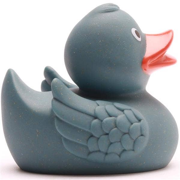 Wheat-colored bath duck - blue - rubber duck