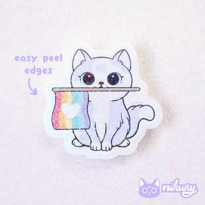 Purride Cat Glitter Stickers