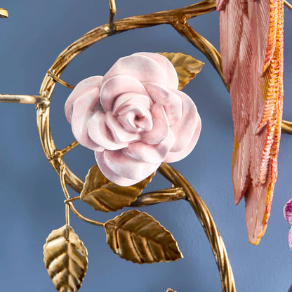 Chandelier Perroquet Orange/Or 39,5 x 12 x 59 cm