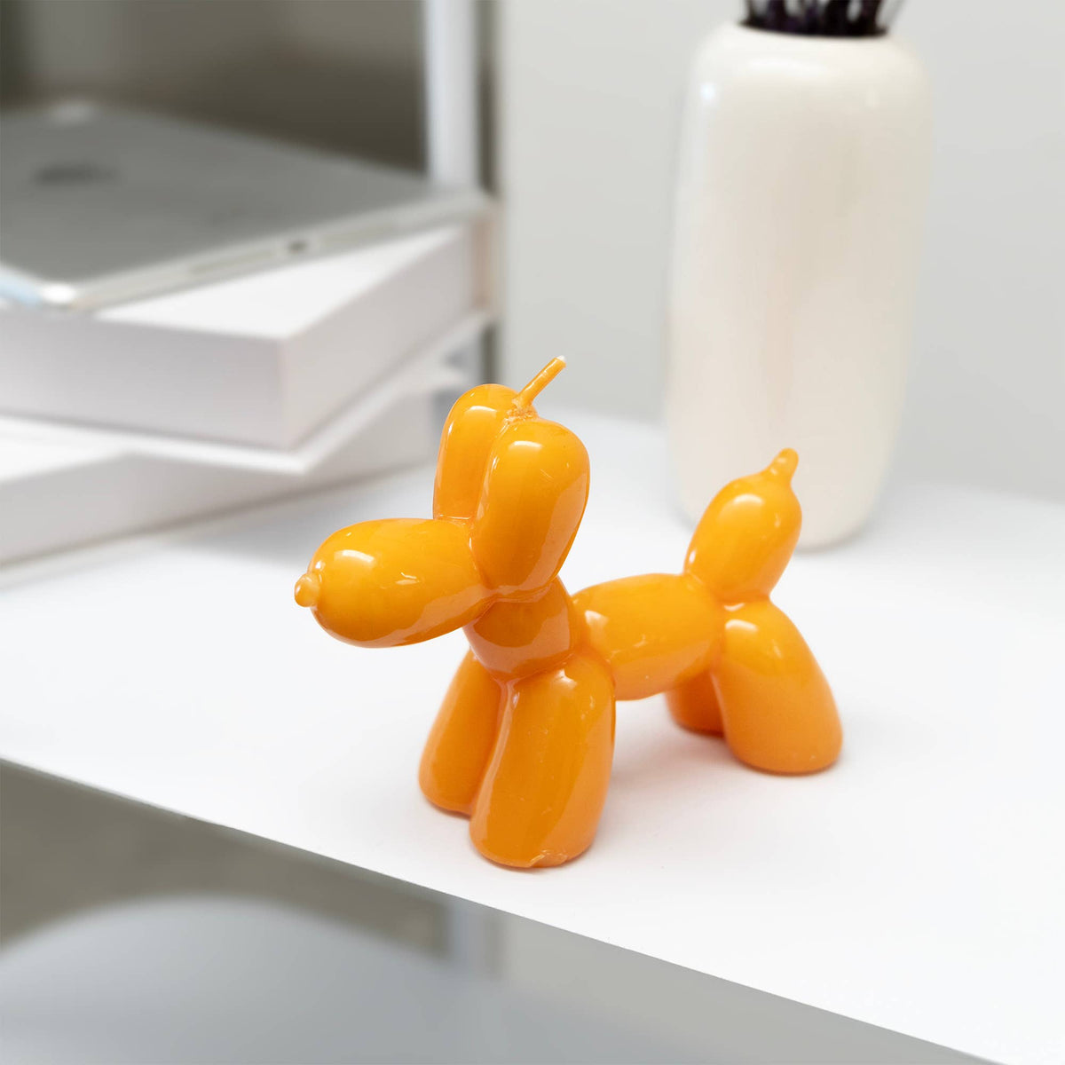 Bougie Chien Ballon Orange
