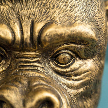 Cabeça de macaco Kong, dourada