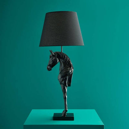 Wendy Horse Table Lamp, Black