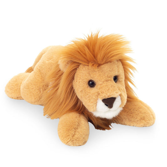 León reclinado de peluche