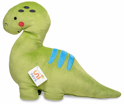 Pluche kussen - groene dinosaurus - knuffel/pluche