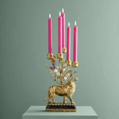 Chandelier Lion Poly/Métal, 20 x 15 x 37 cm