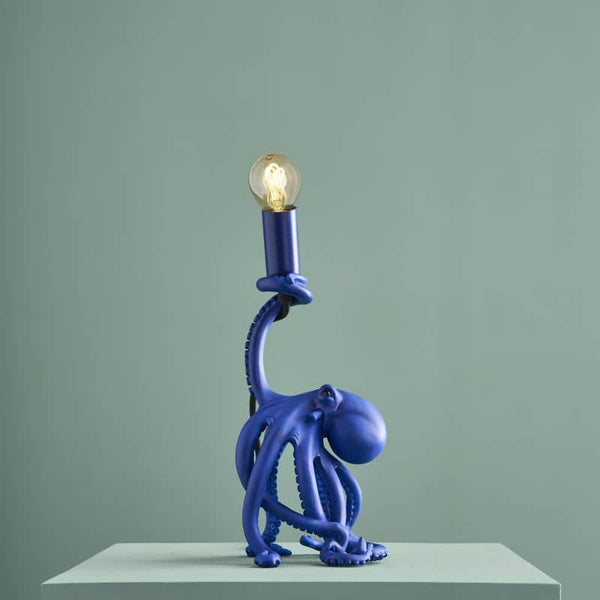 Lampe de table Baby Otto l’Octopus Bleu Résine 15,5 x 13,5 cm