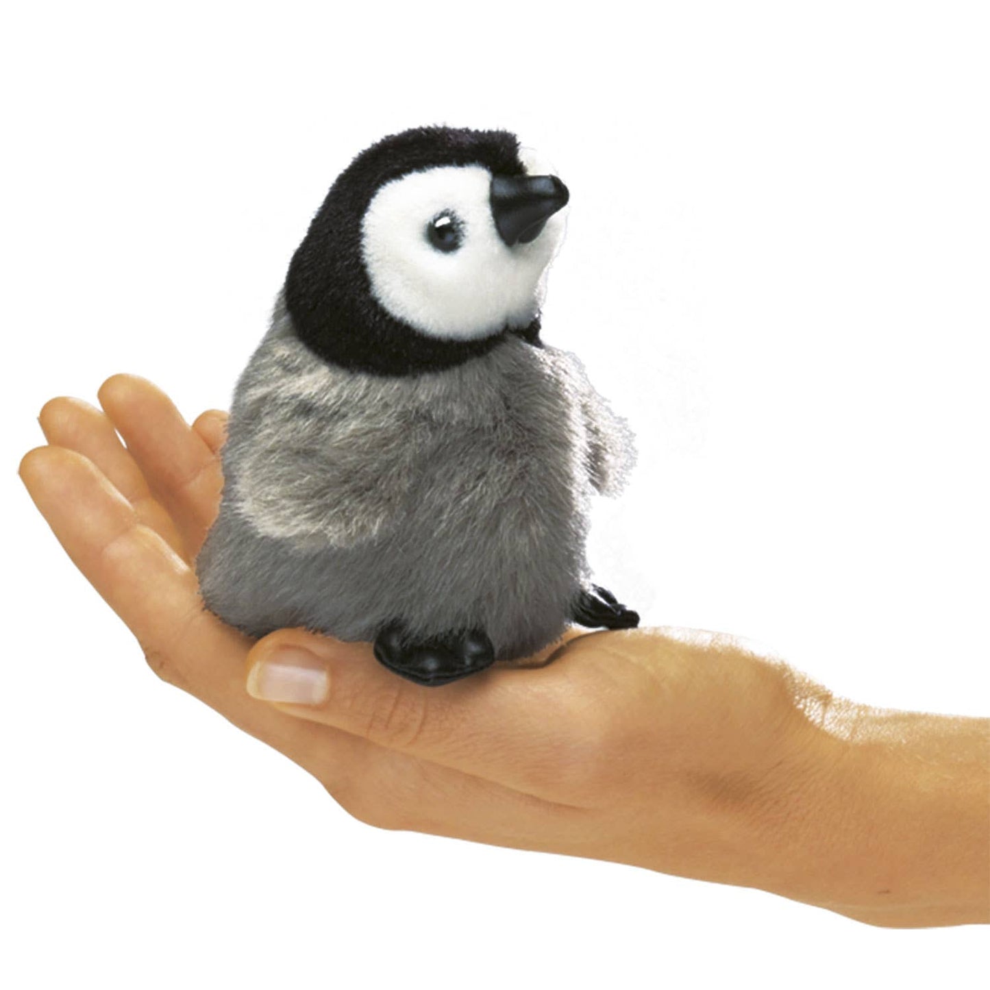 Mini marioneta de dedo de pingüino emperador bebé