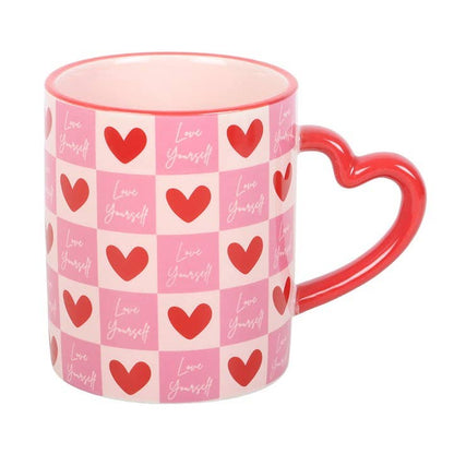 Tazza a forma di cuore "Ama te stesso"