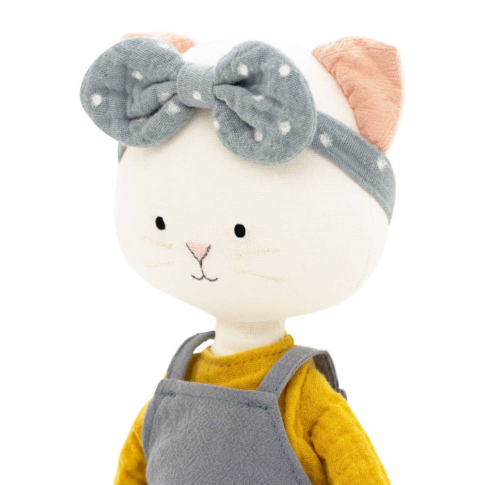 Peluche en coton, Cotti Motti, Christy le chat (30 cm) -0+