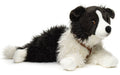 Grande Peluche Border Collie Couché avec Harnais Uni Toys – 64 cm
