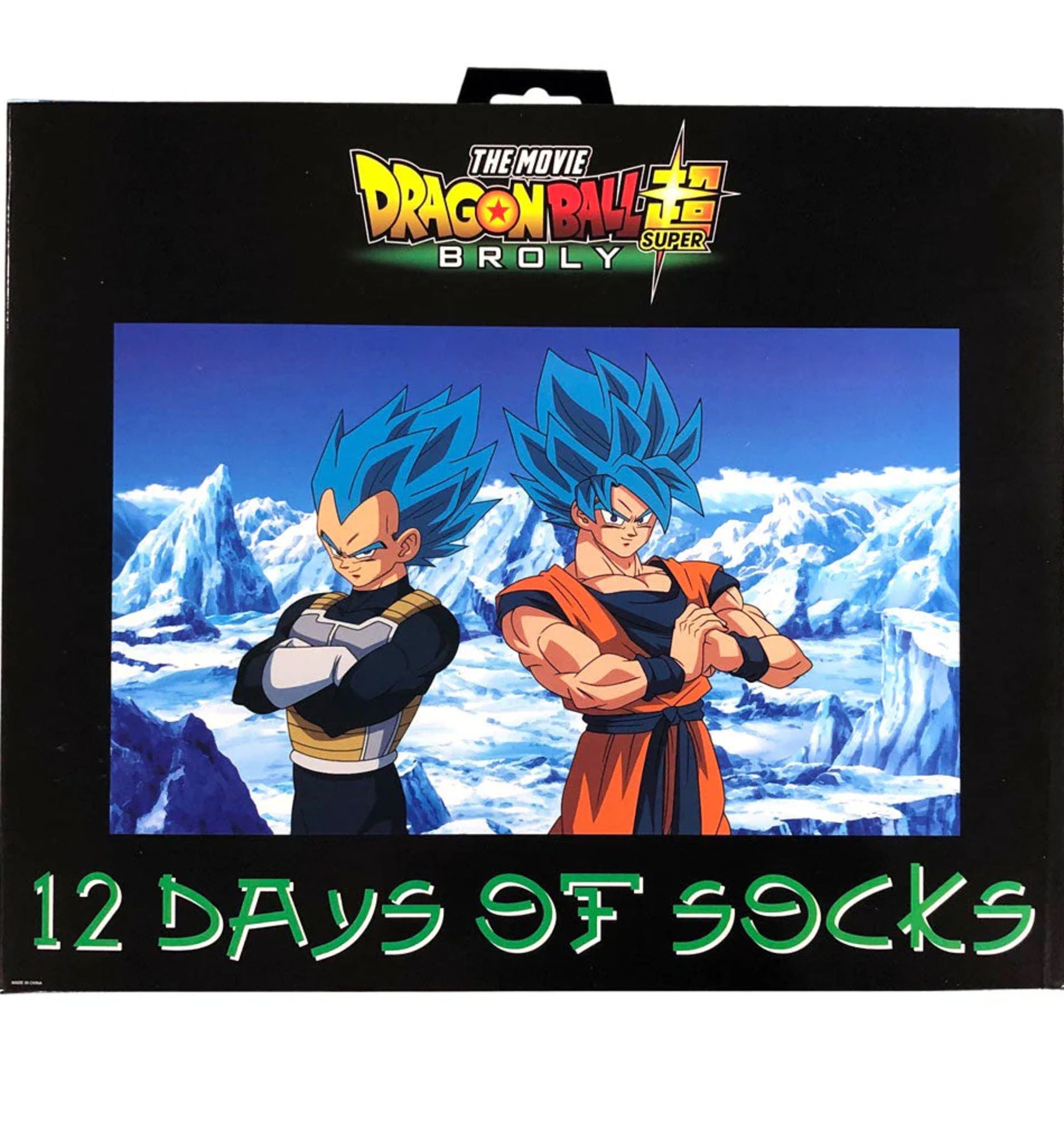 Coffret Avent Dragon Ball Super Broly – 12 jours de chaussettes