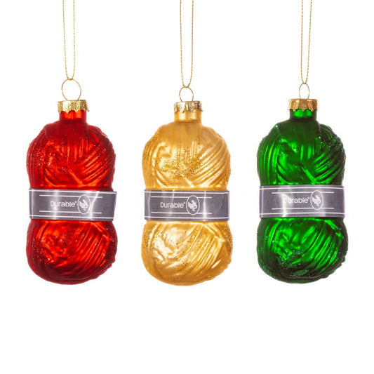 Set of 3 balls shaped like balls of yarn