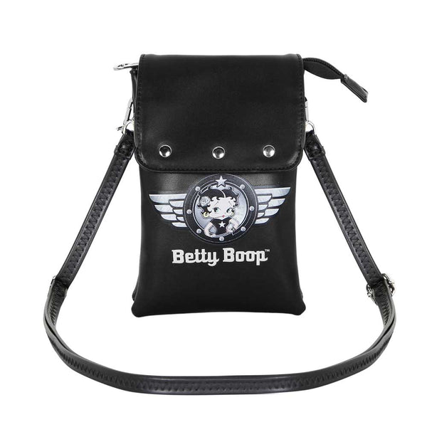 Betty Boop Motor Love-Sac pour Téléphone Portable, Noir