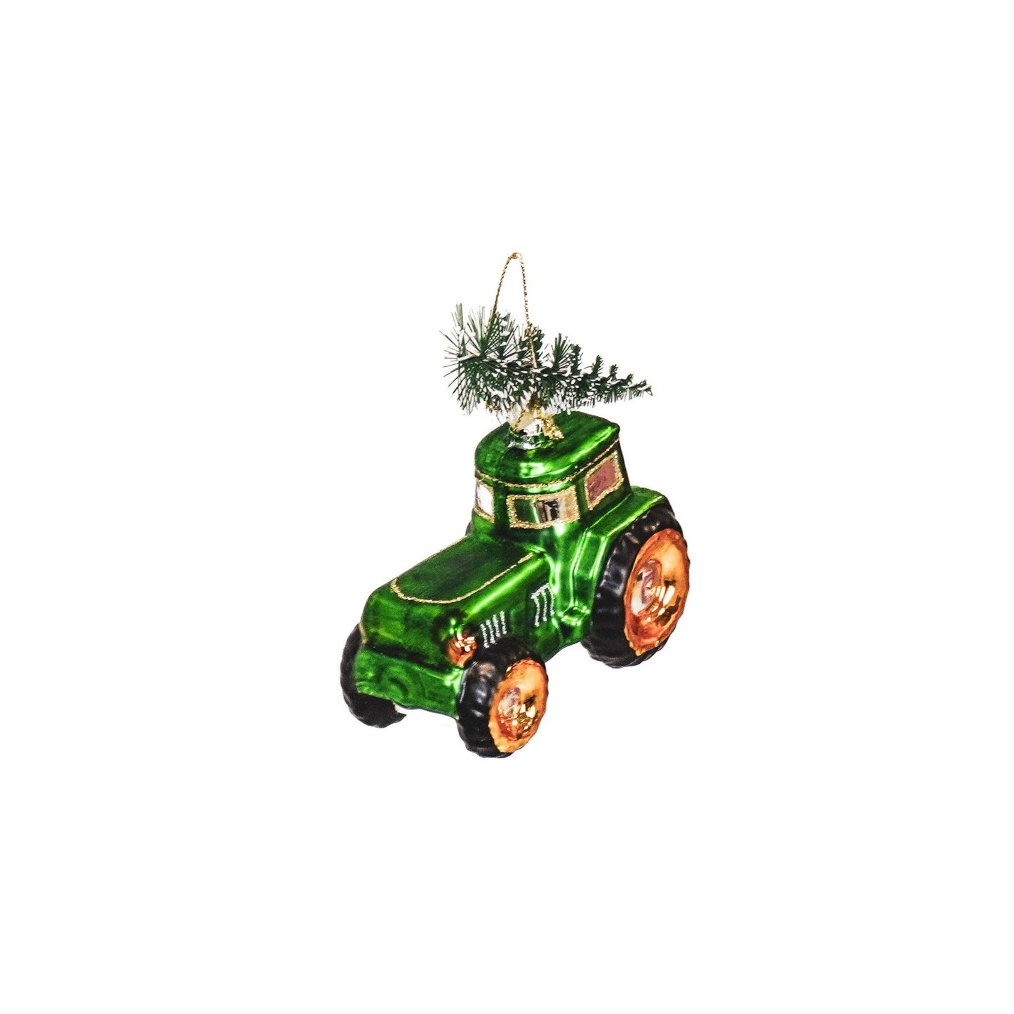 Adorno Navideño Tractor Verde