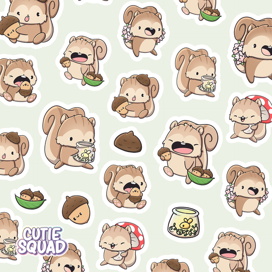 Planches d'autocollants Cozy Nut Club