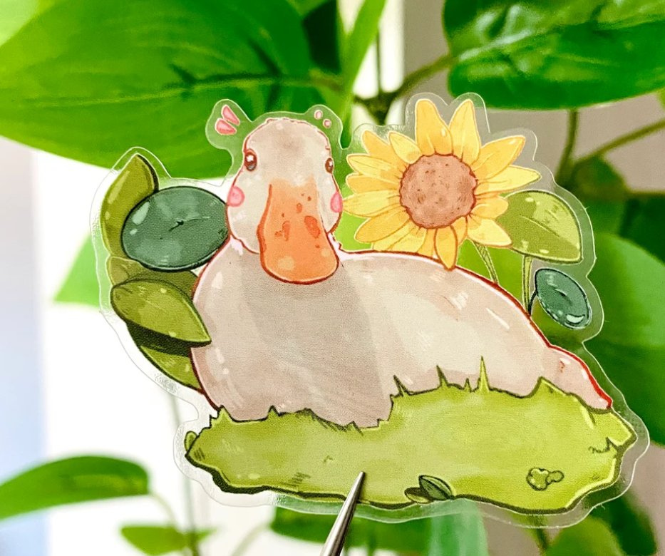 Lente Eend Sticker