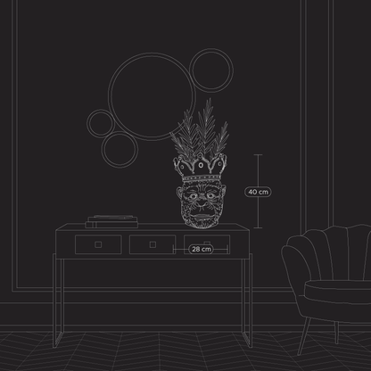 Cabeça de macaco Kong, dourada