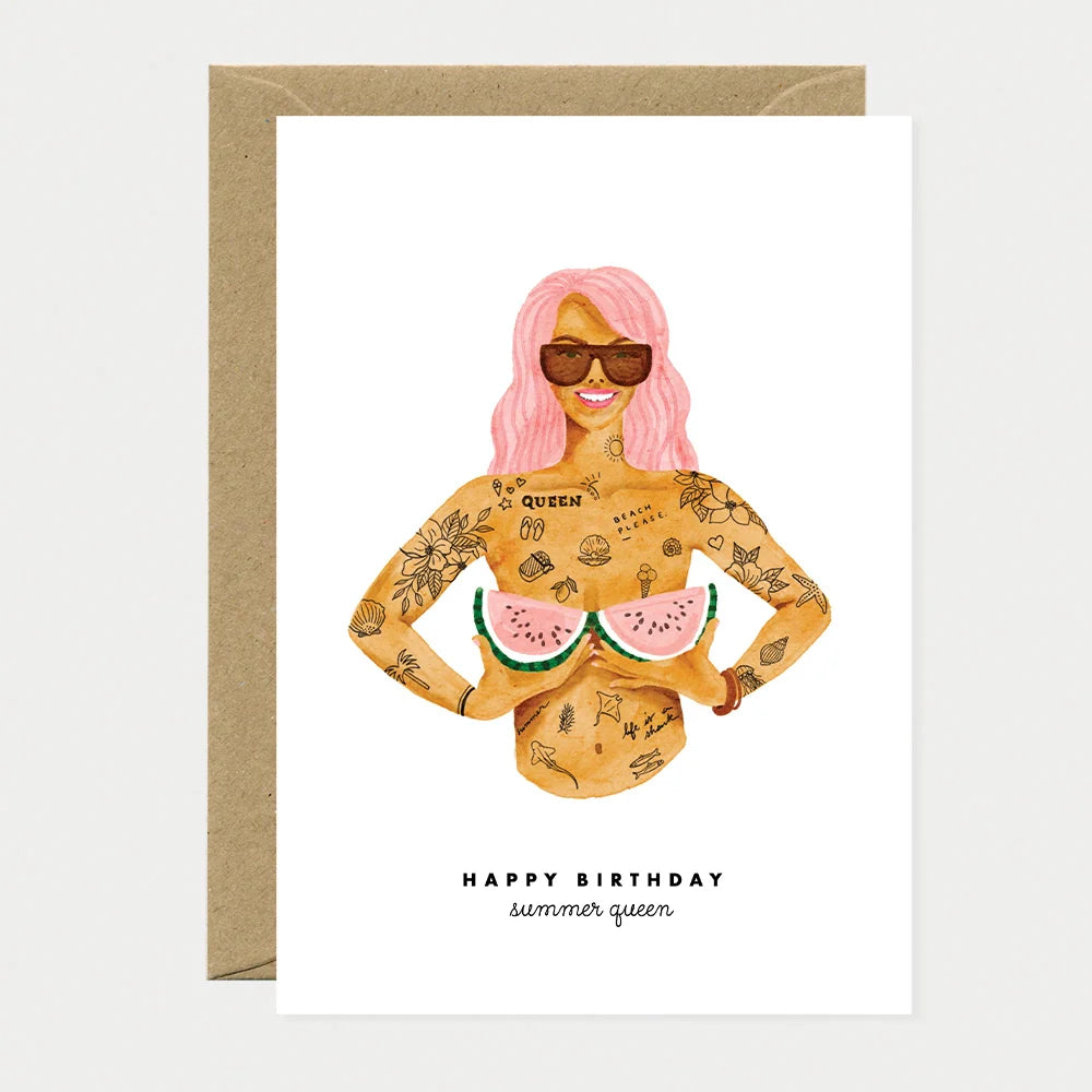 Happy birthday Summer queen - Greeting card