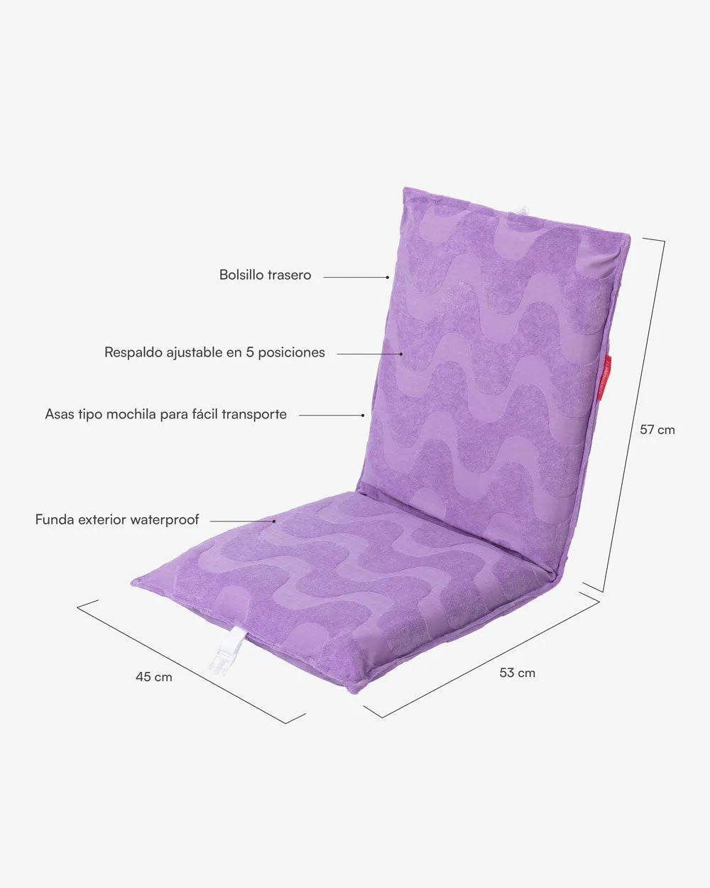 Asiento plegable playa rosa - INDIGO