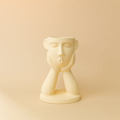 Vase visage à deux mains en céramique – Oito.Atelier – vue 7