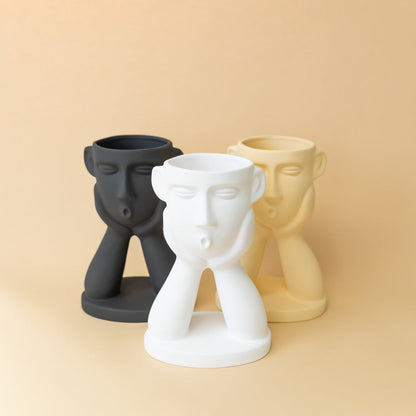 Vase visage à deux mains en céramique – Oito.Atelier – vue 10