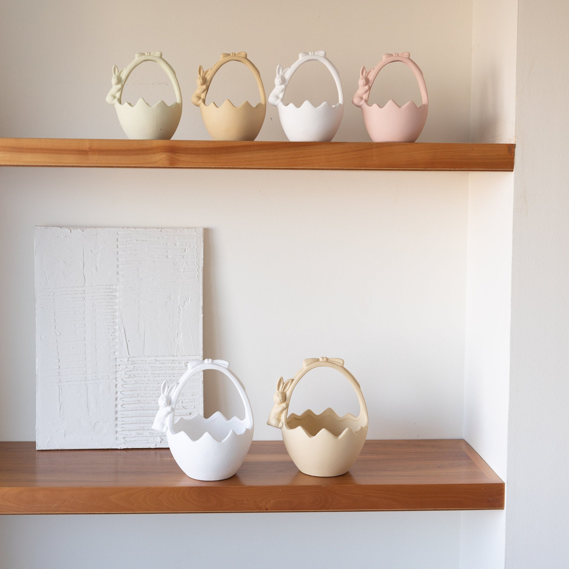 Panier avec lapin en céramique – Oito.Atelier – vue 3