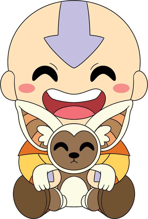 Aang and Momo Sit Plush (1ft)