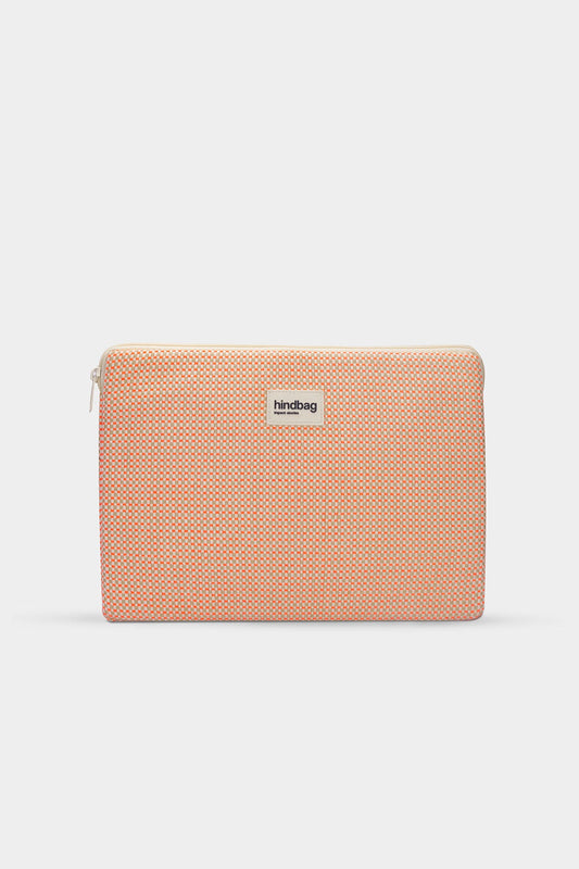 Housse d'ordinateur Ava Tressage corail