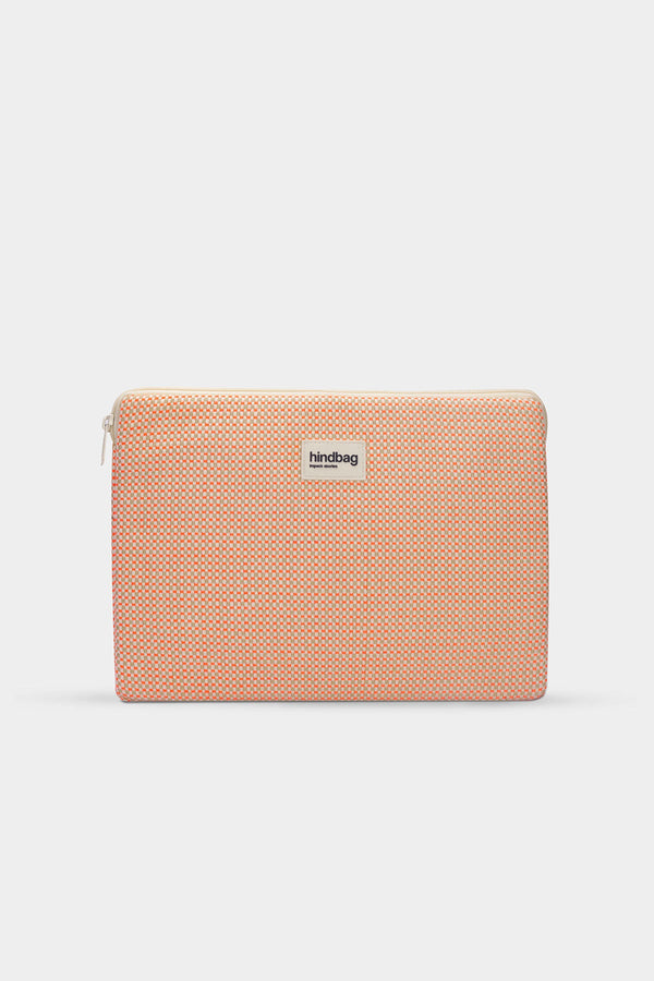Housse d'ordinateur Ava Tressage corail