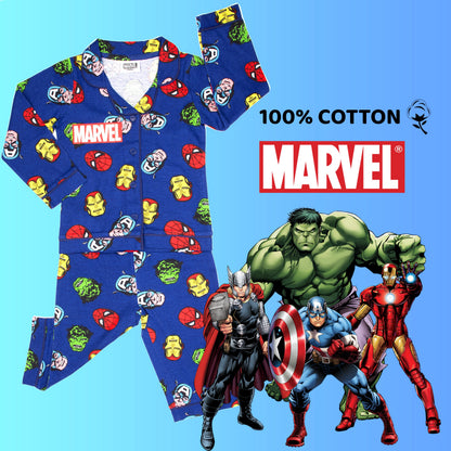 Marvel enfant Pyjama – bleu with Buttons