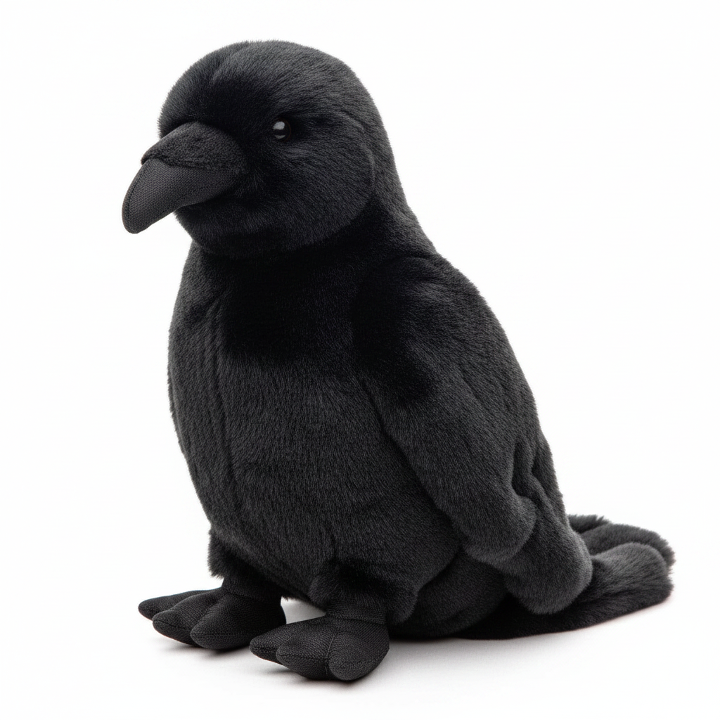Cuervo negro - 23 cm (altura) - peluche