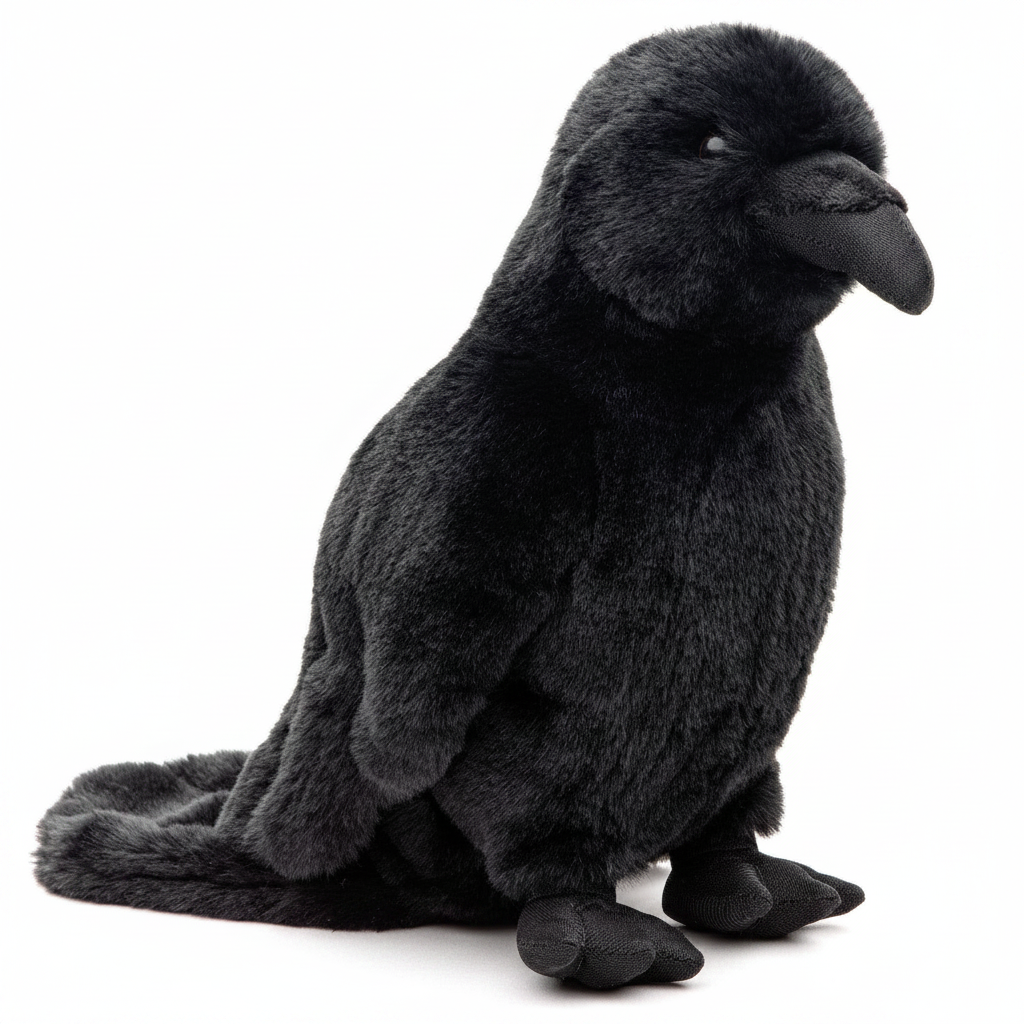 Cuervo negro - 23 cm (altura) - peluche