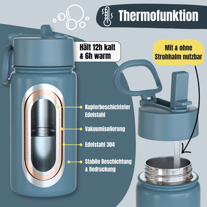 Thermo Kids Stainless Steel Drinking Bottle - Tractor