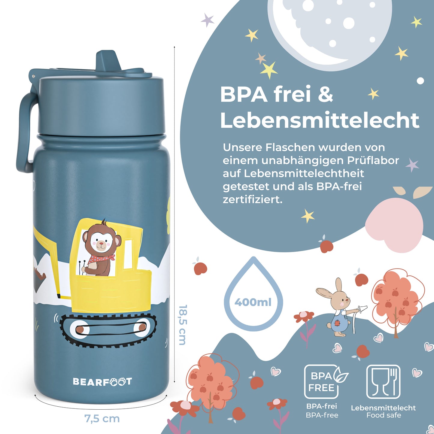 Excavator Bundle - Bento Box M & Water Bottle 450ml & Insulated Bottle 400ml