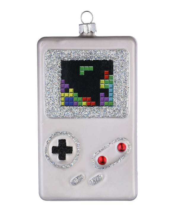 Ornement de Noël console de jeu portable, verre, 11,5 cm – Holly & Jolly