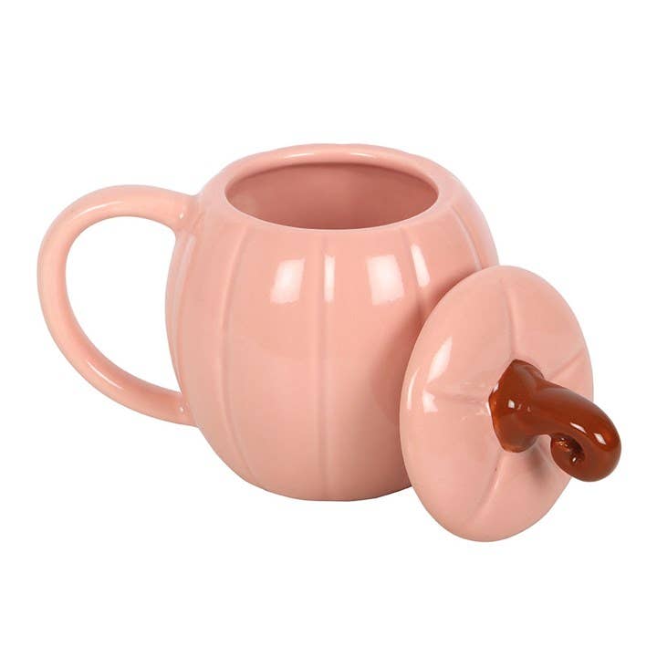Mug avec couvercle Citrouille Rose d’Automne