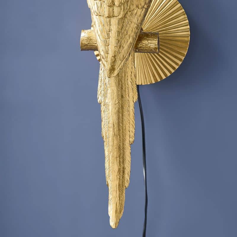 パーシー・パロット ウォールランプ、ゴールド/ターコイズ