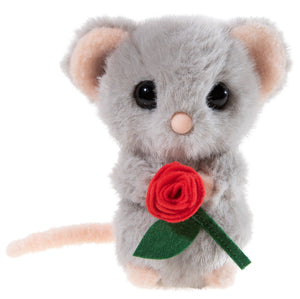 Peluche topo grigio con rosa Young & Trendy Heunec — 15 cm