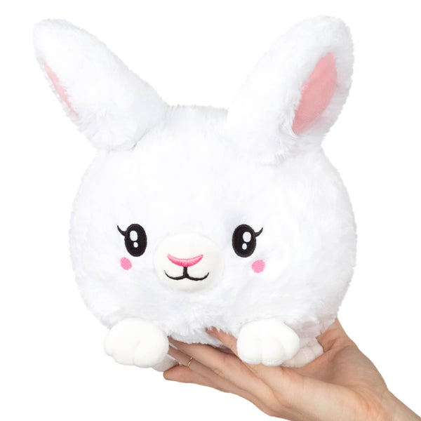 Mini conejo blanco de peluche blando