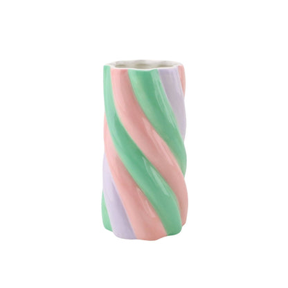 Vaso - Marshmallow - Rosa/Menta/Lilla - 10,5x10,5x20cm