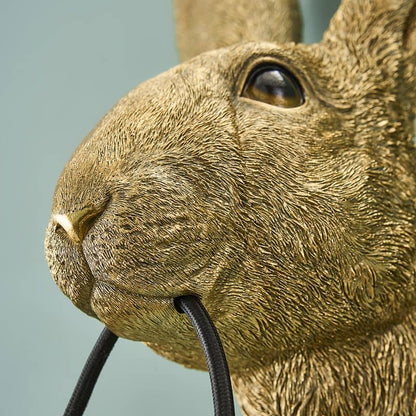 Applique murale Hasi, résine polyuréthane dorée, 22 x 19 x 46 cm