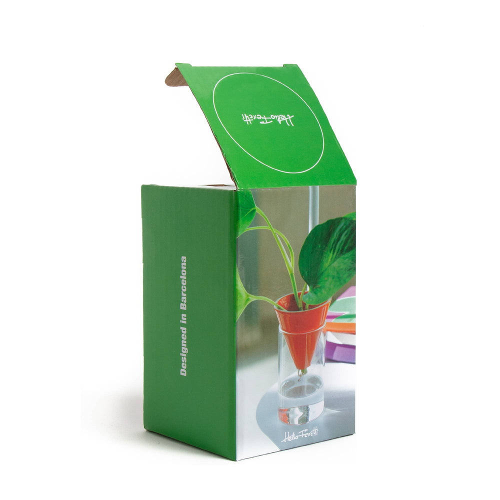 Vaso idroponico a cono arancione