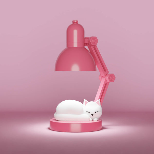 Lámpara de noche con forma de gato en miniatura - Rosa
